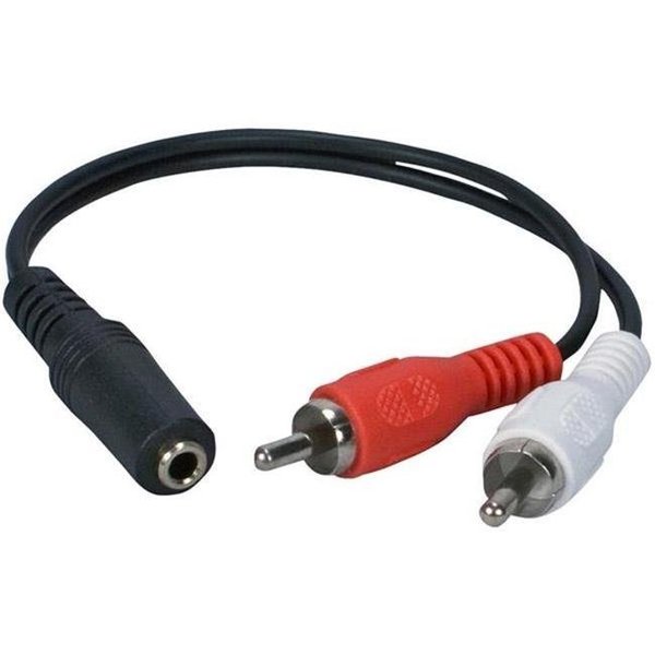 Qvs QVS CC399FM 8 In. 3.5 mm. Stereo Female to RCA Male Cable CC399FM